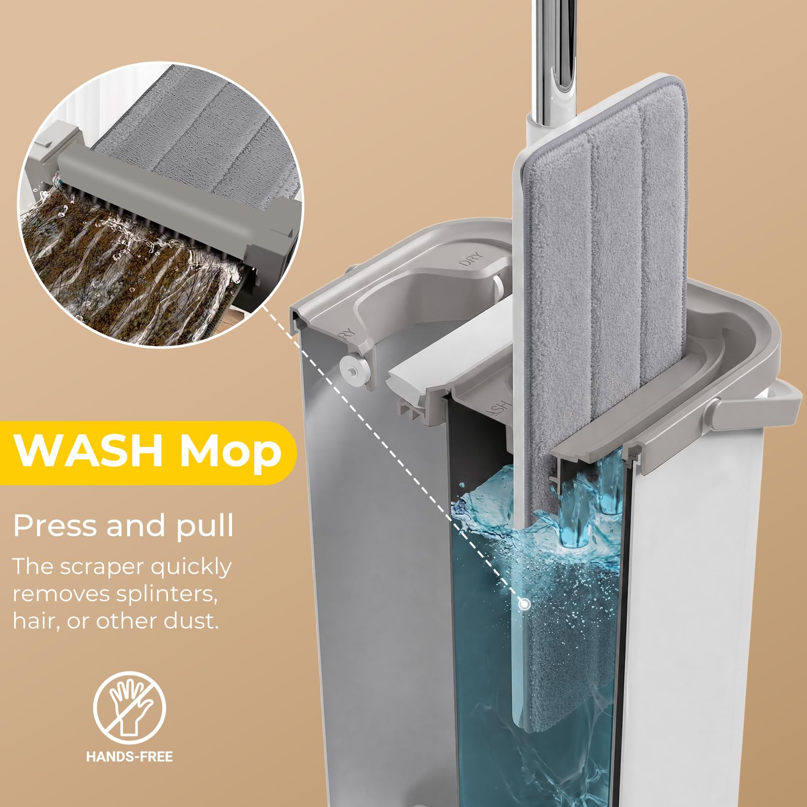 Mop and Bucket with Wringer Set
