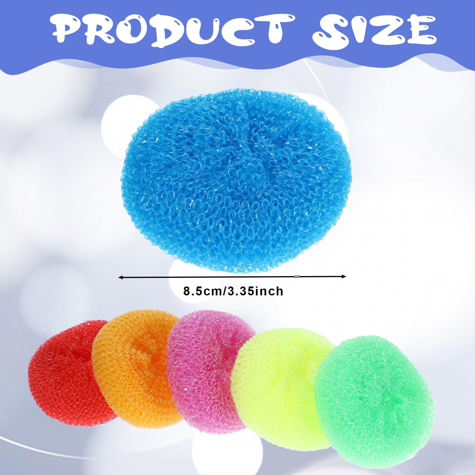 100 Pc Plastic Scrubber for Dishe