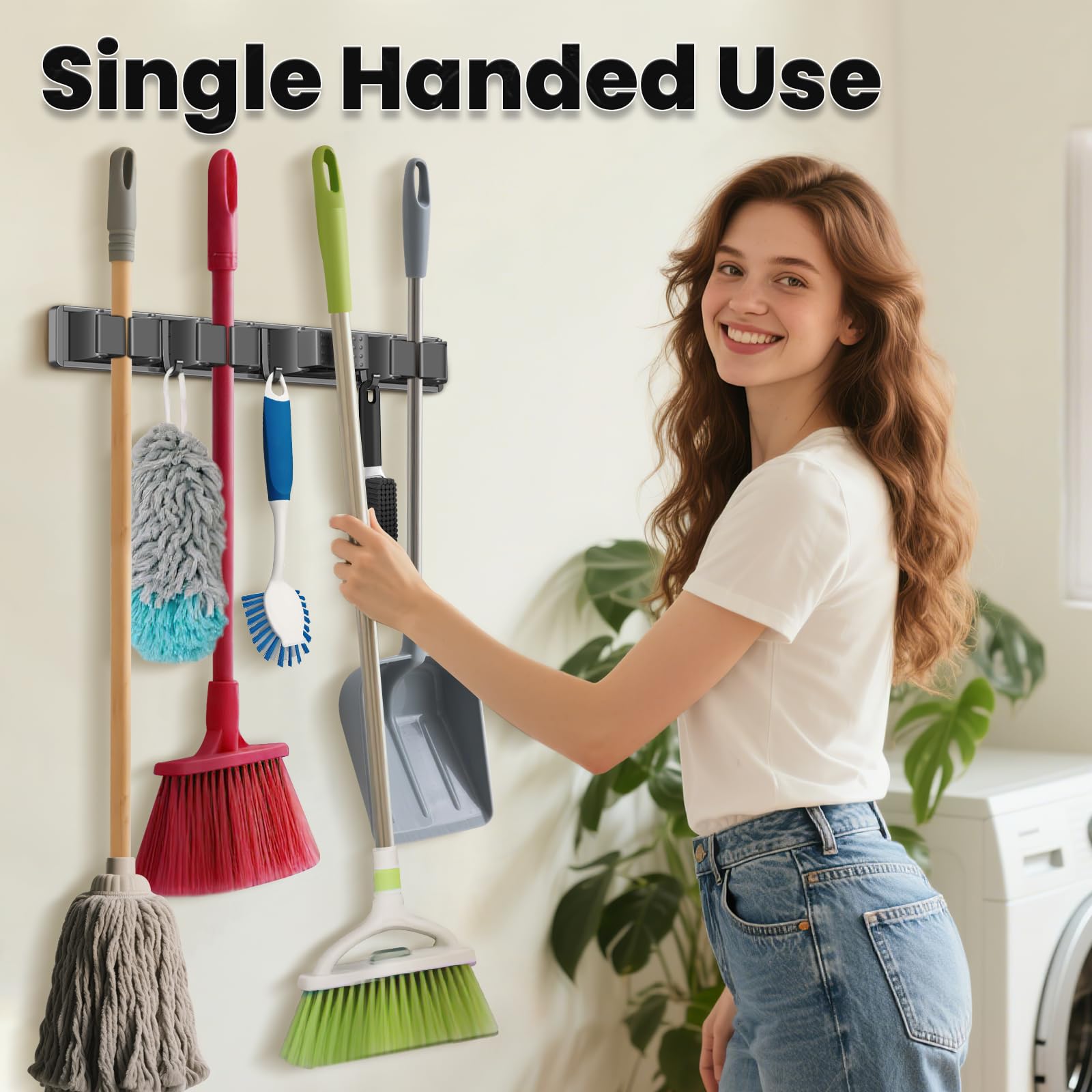 Broom Holder Wall Mount