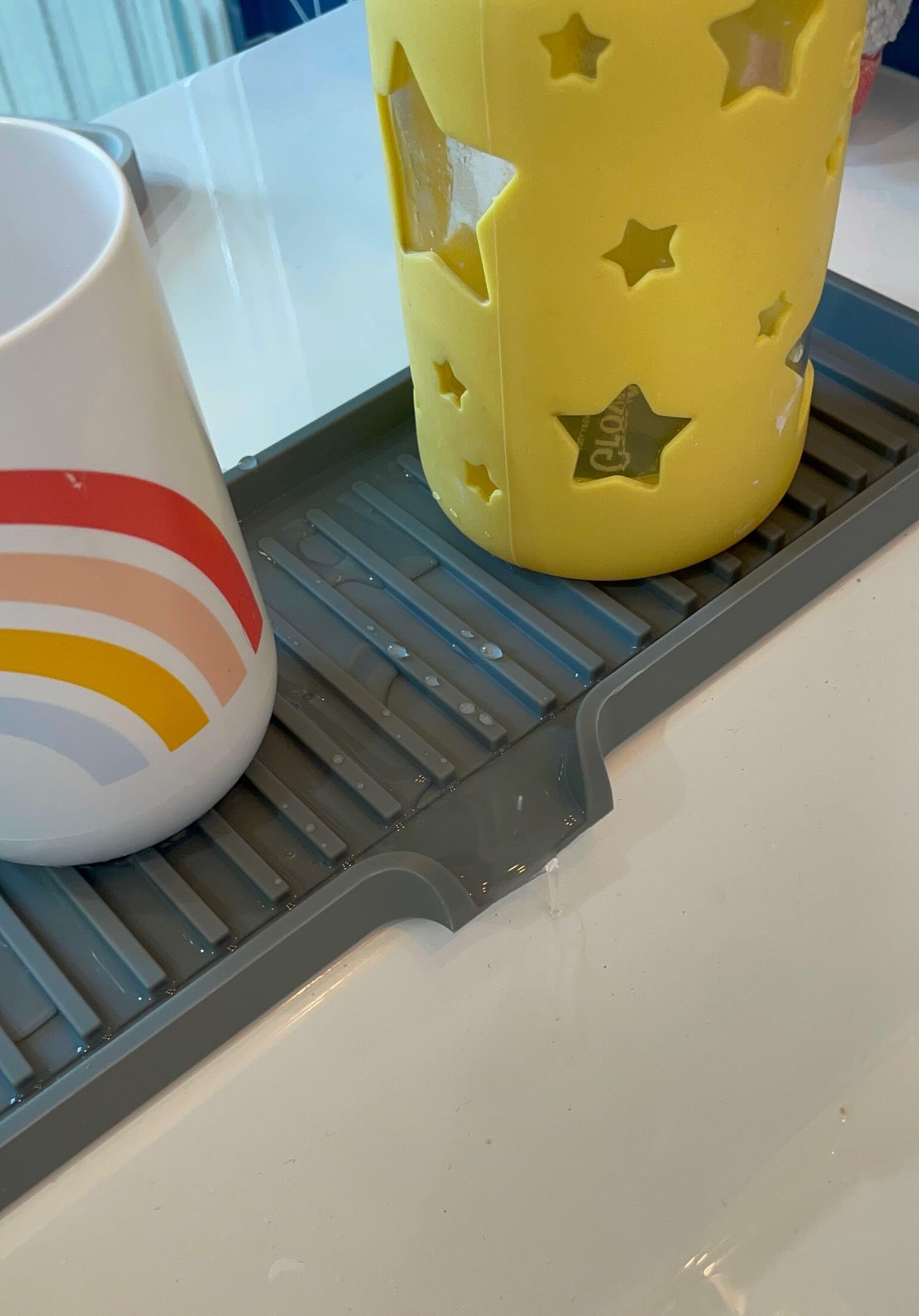 Silicone Soap Dish Tray and Sponge Holder with Drain Chute