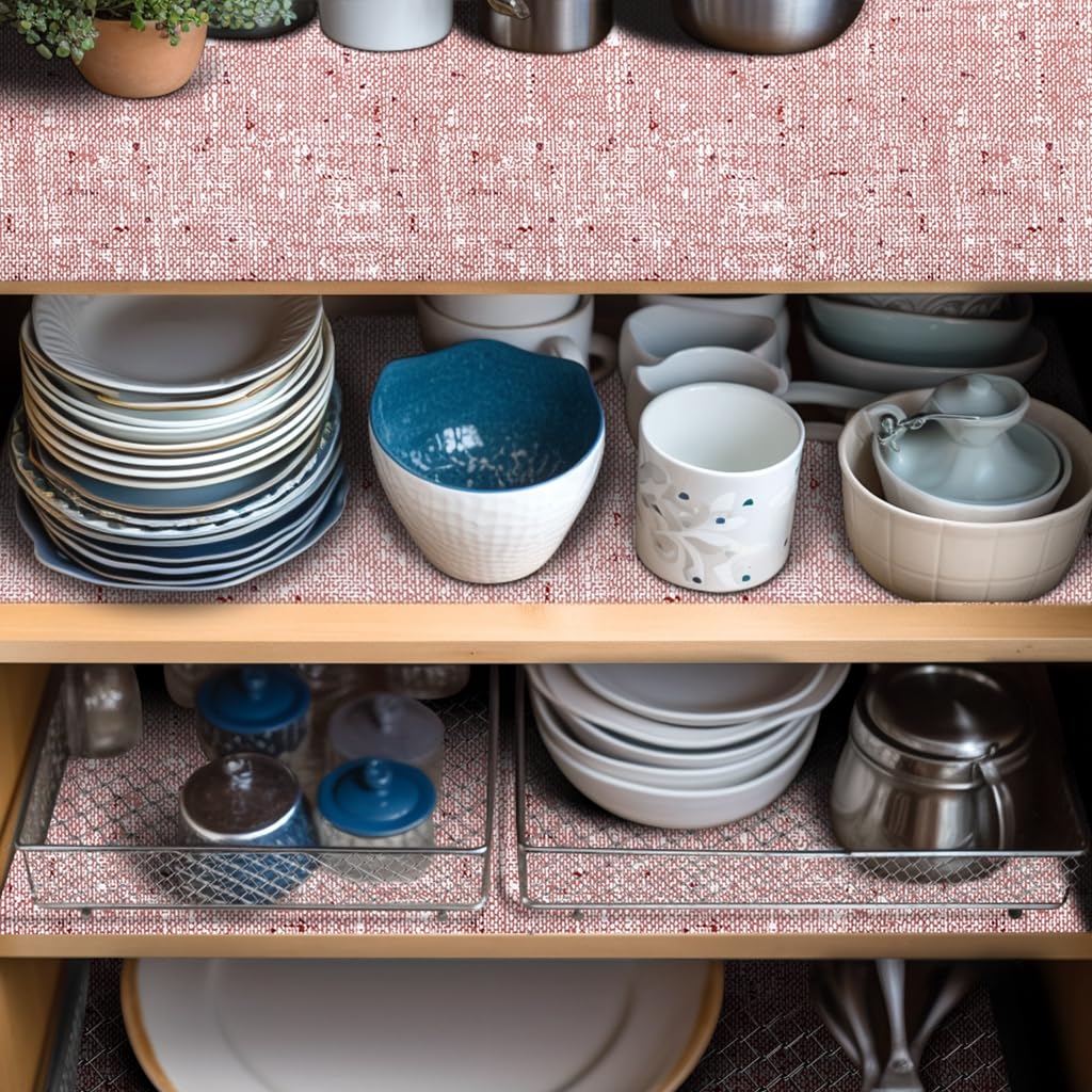 10Rolls 20" W x 72" L Grip Shelf Liner Cupboard Liner Shelving Paper for Cabinets and Drawers Pantry Shelf Liners for Kitchen Cabinets Non