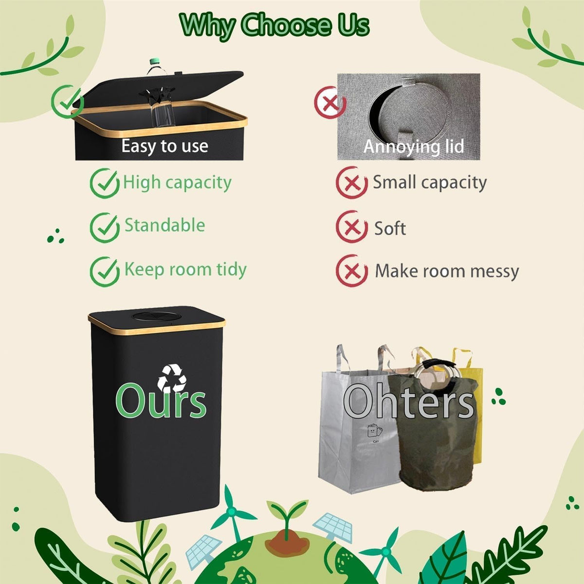 Recycling Bin for Kitchen Indoor Home
