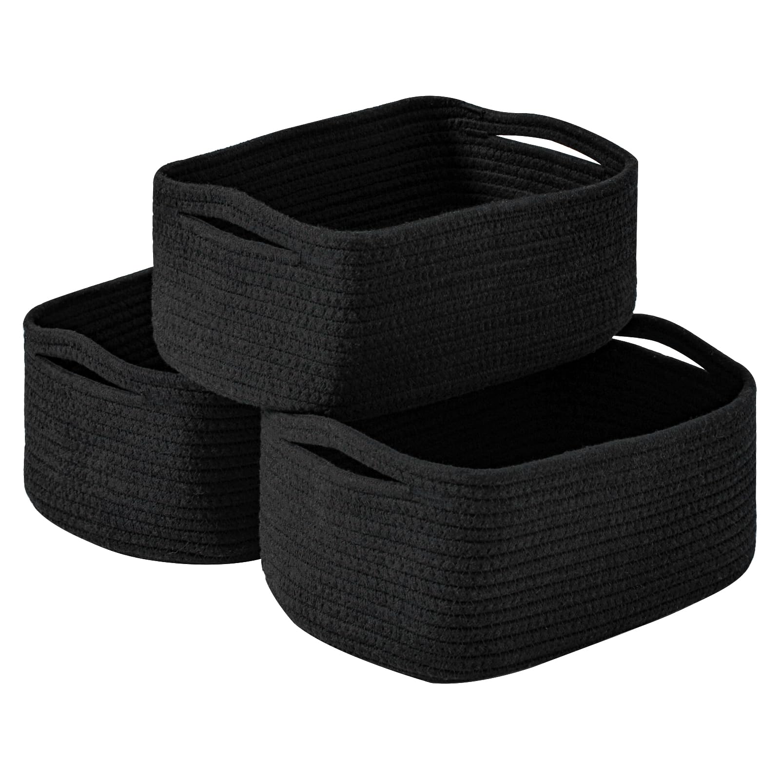 Small Black Baskets for Organizing (3 Count)
