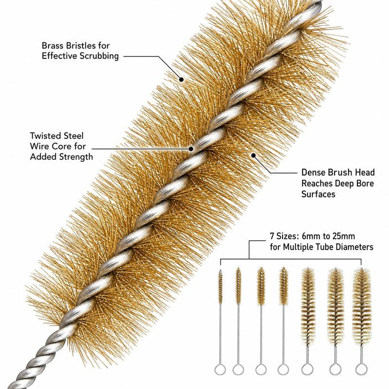 7 Pcs Brass Brush Set