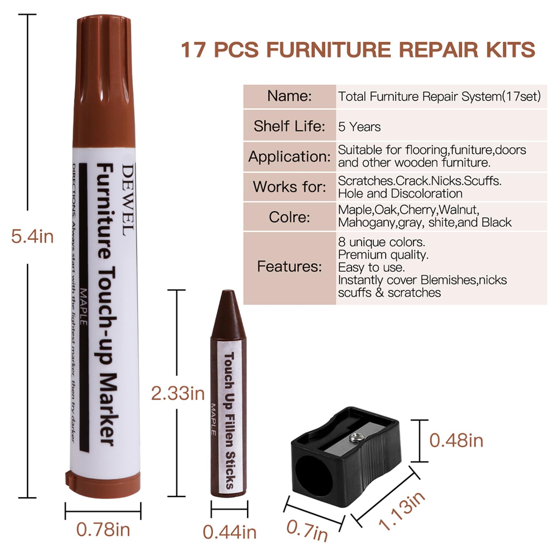 Furniture Touch Up Markers (17 Count)