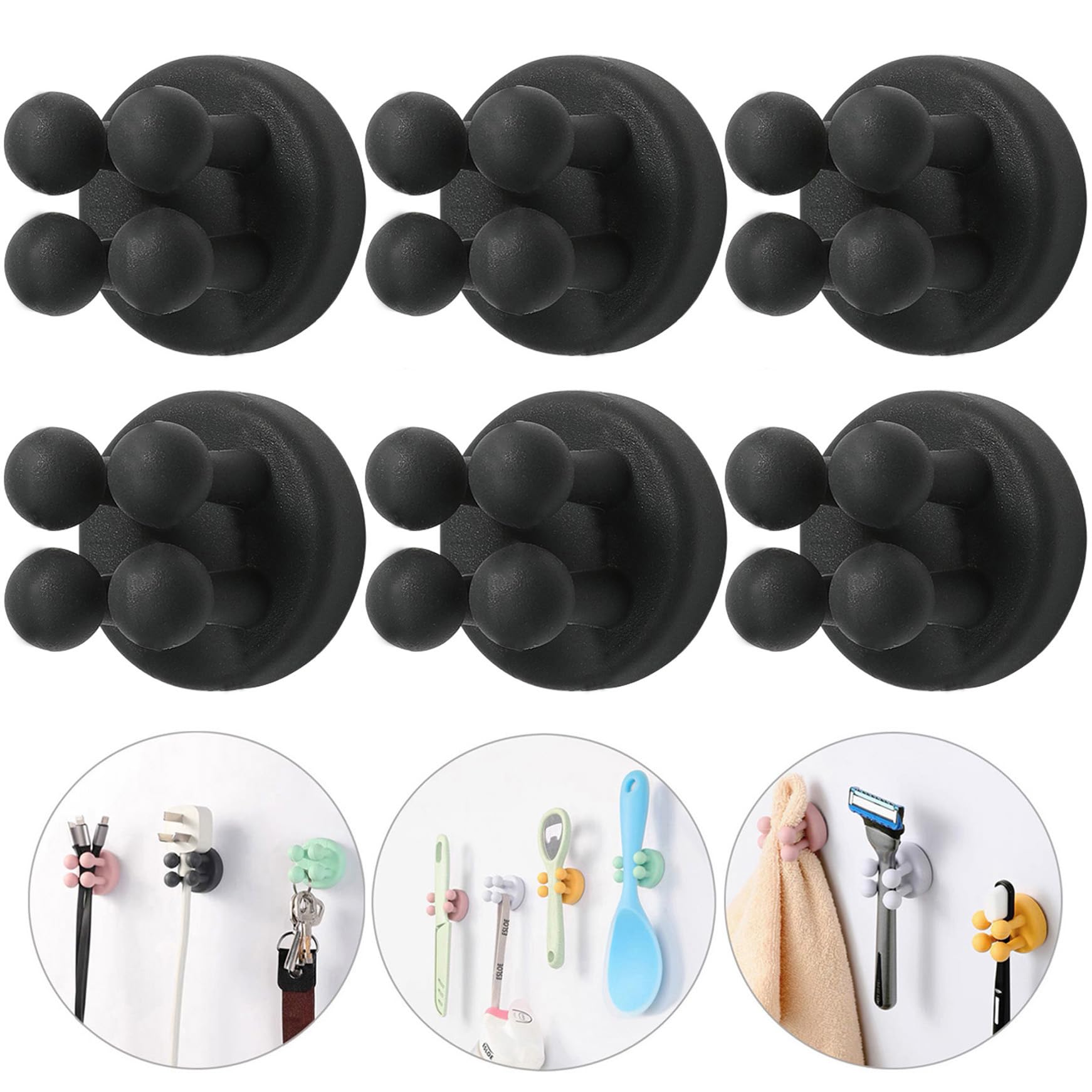 Razor Holder for Shower Hooks (6 Count)