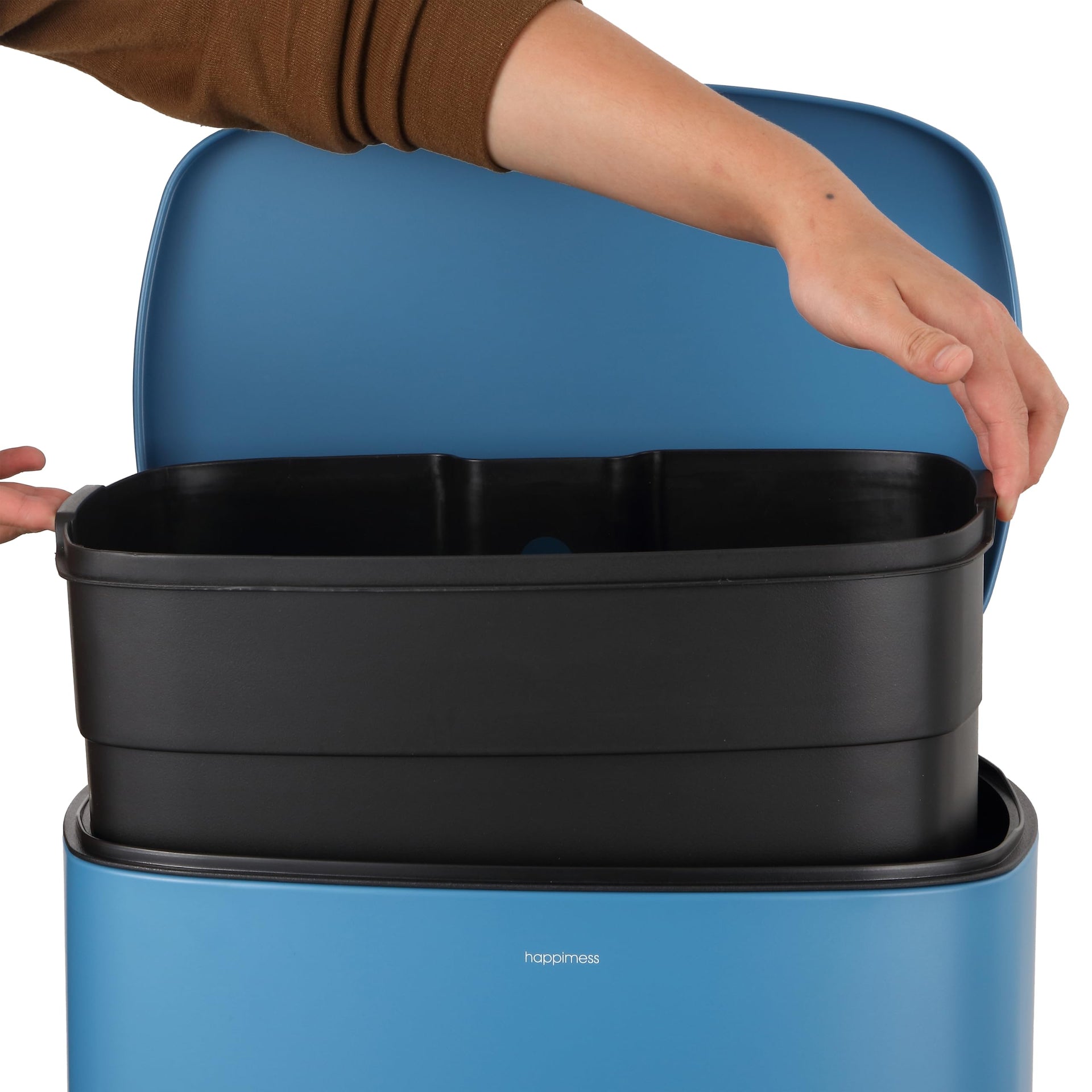 Connor 2 Piece Iron Trash Can (2 Count)
