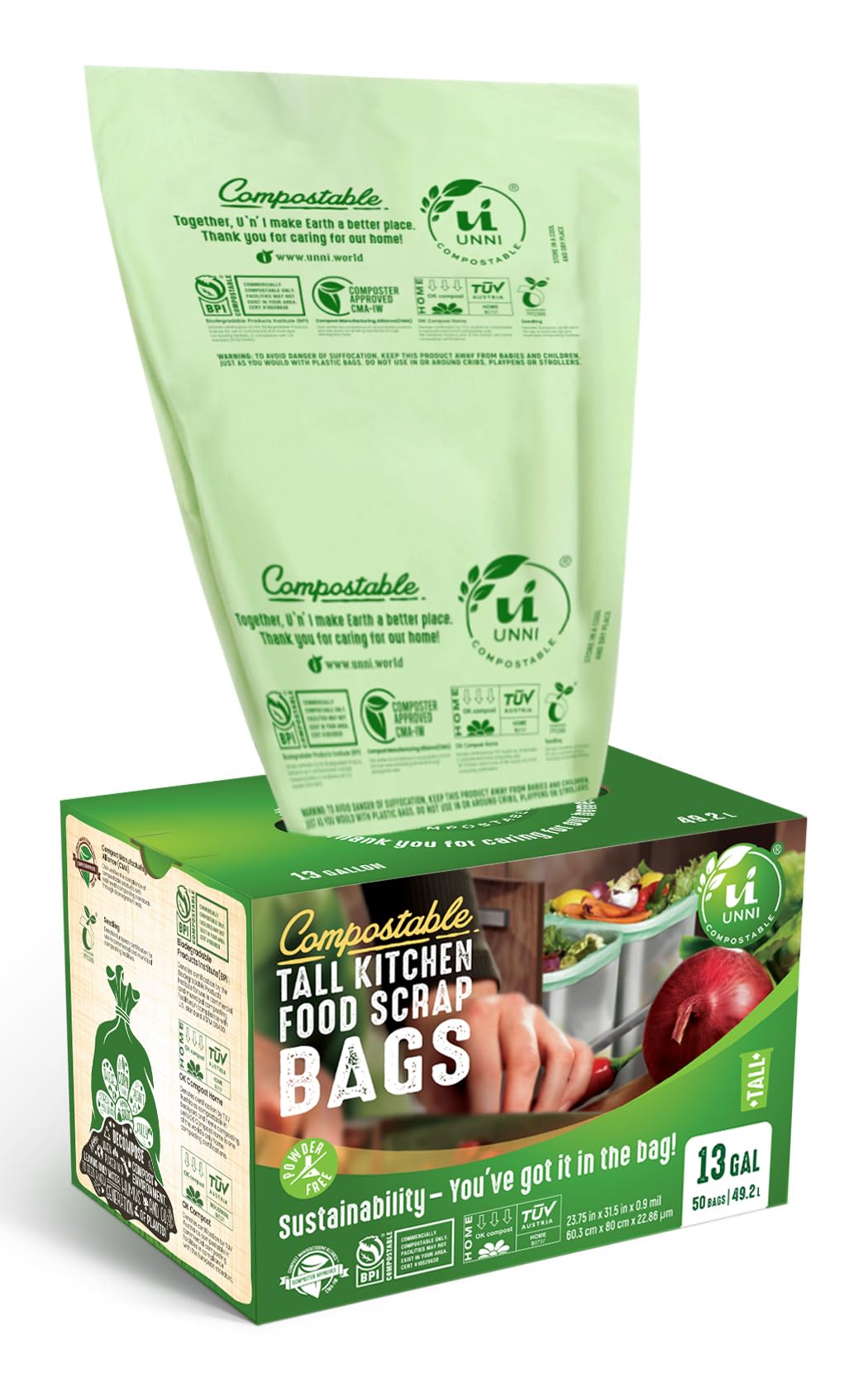 13 Gallon Compostable Bags (100 Count)