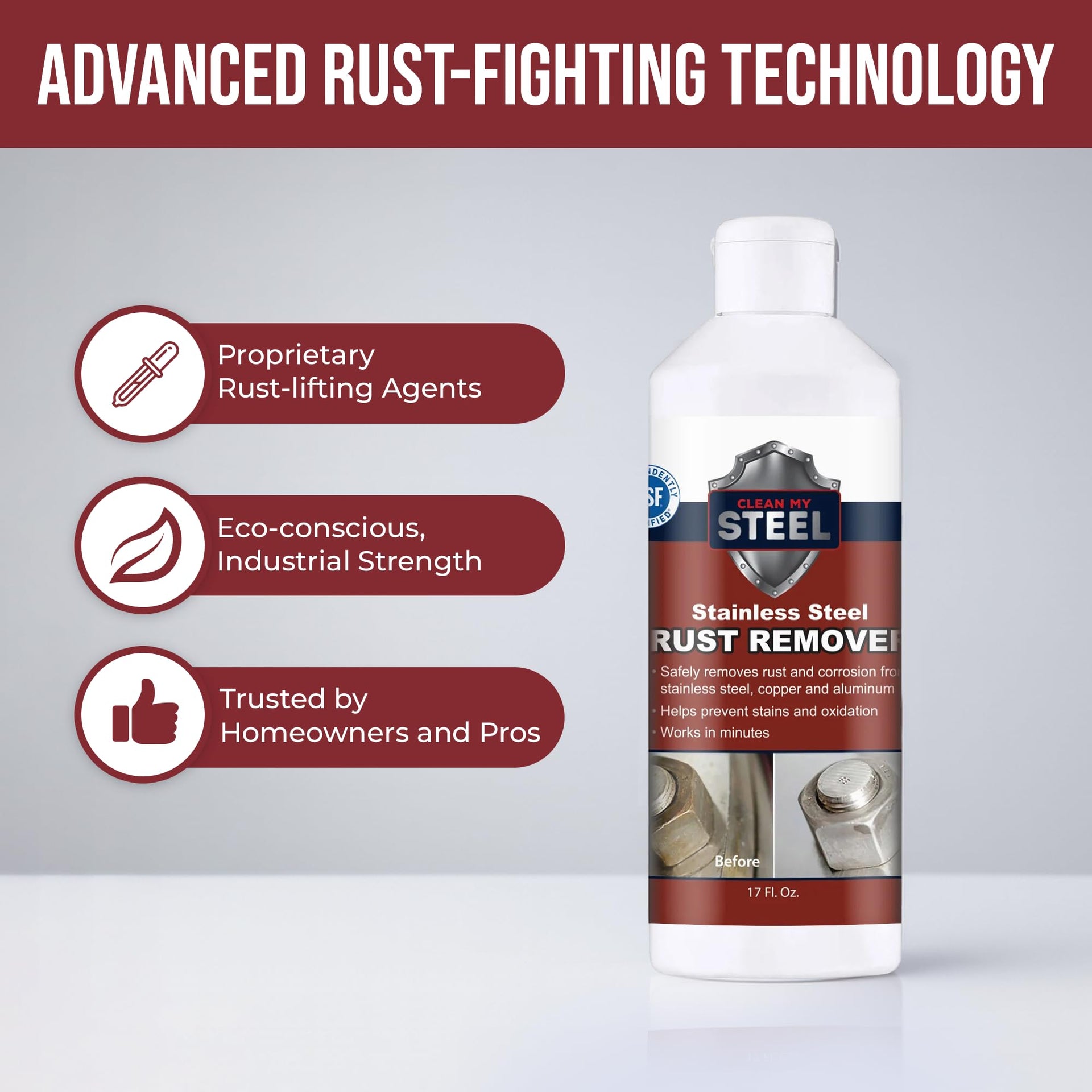 Stainless Steel Rust Stain Remover Cream (17 Fl Oz)