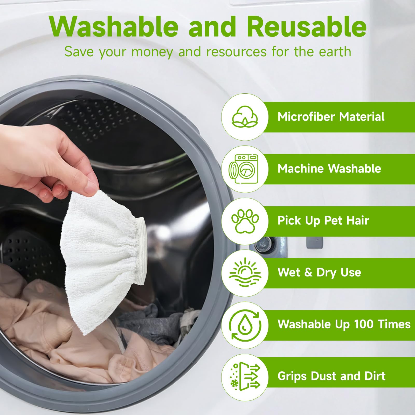 4Pack Microfiber Cloths for Handheld Steam Cleaner Compatible with Bissell Steam Shot