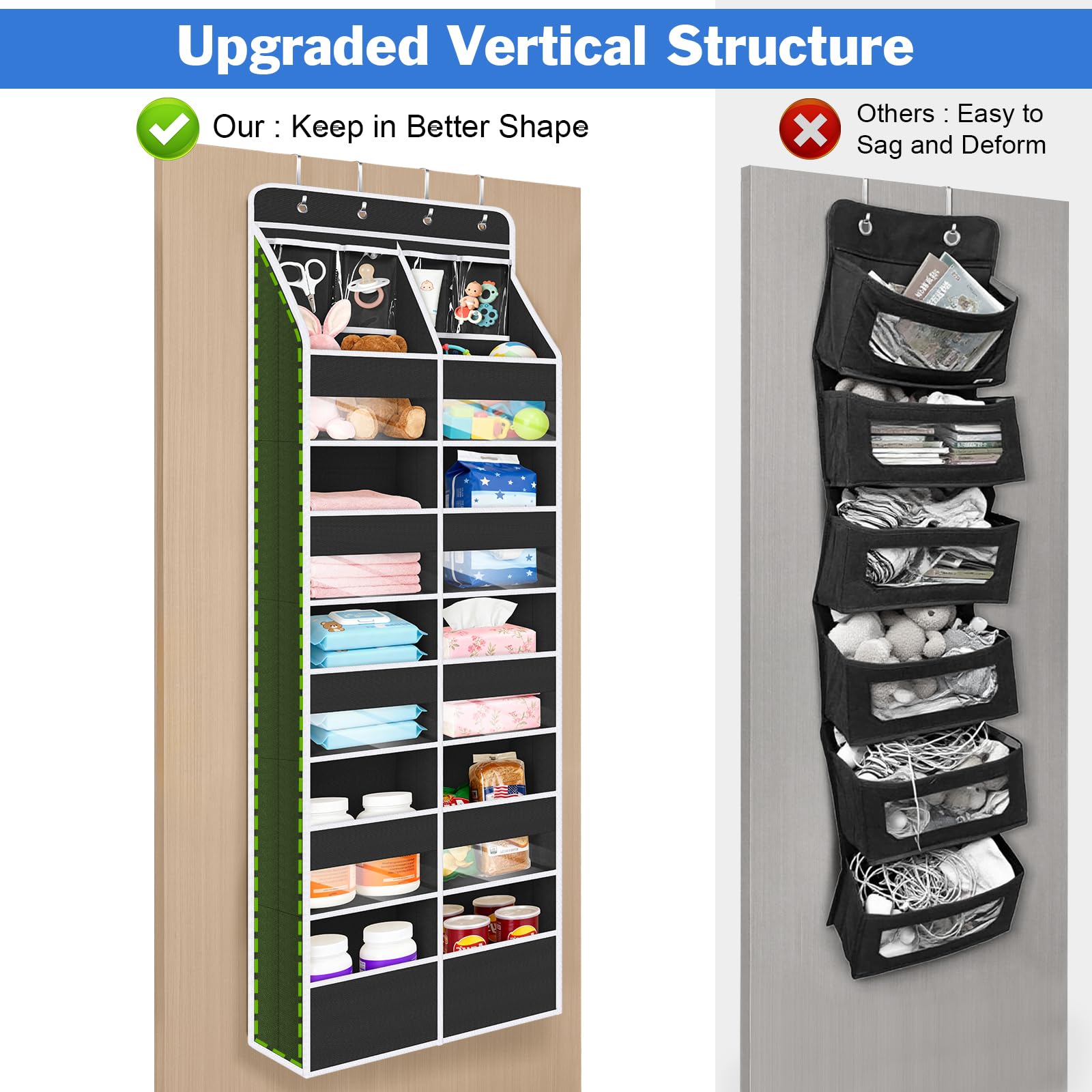 Upgraded Over the Door Organizer for Baby Nursery