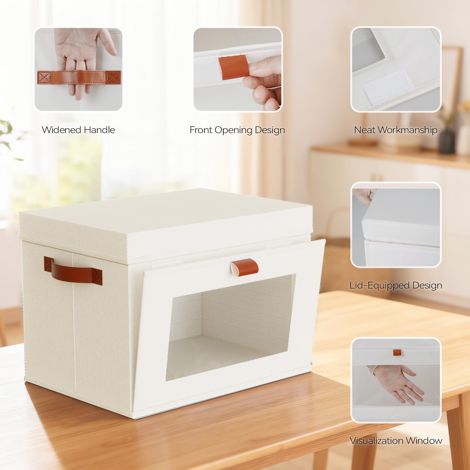 Collapsible Stackable Storage Bins with Lids