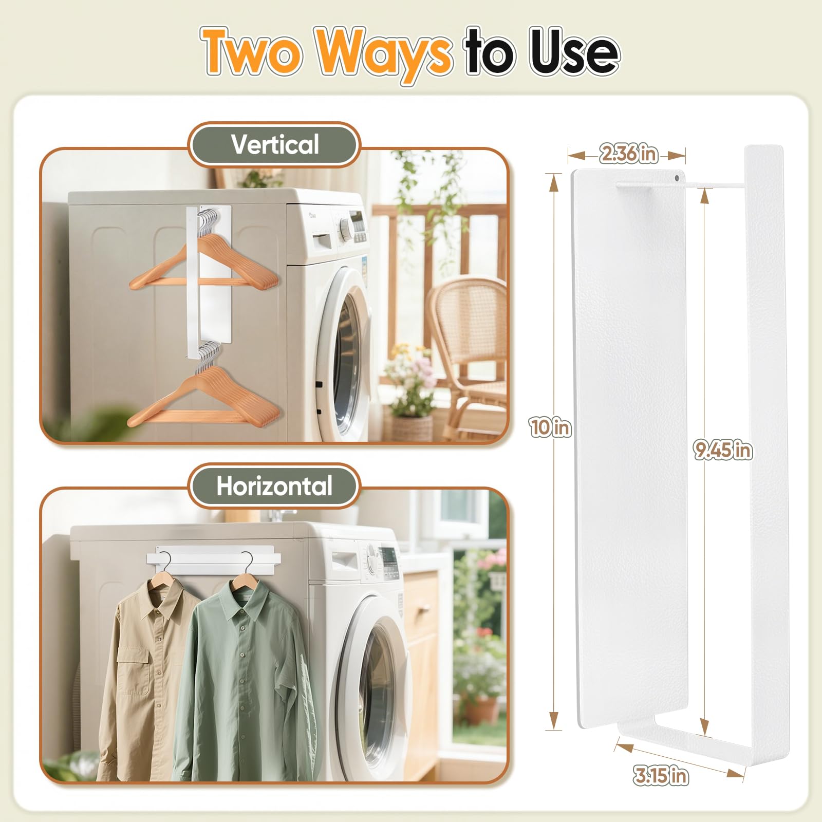 Magnetic Hanger Organizer for Washing Machine