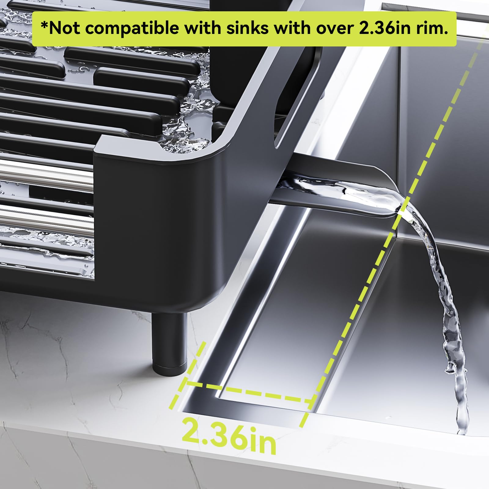 Extendable Stainless Dish Drying Rack for Kitchen Counter