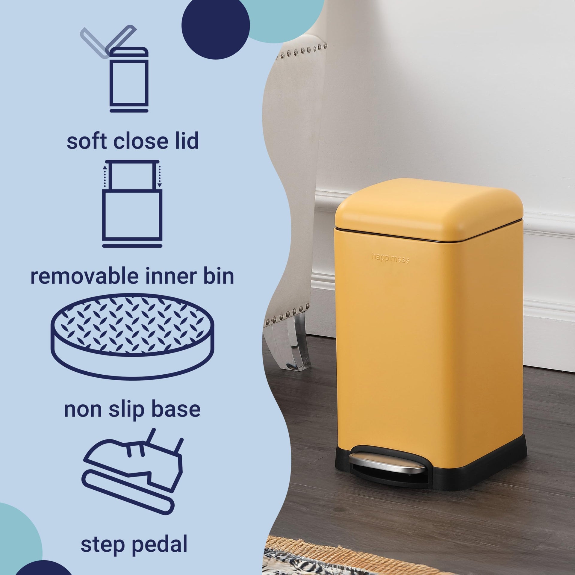 Betty Retro Mini 3.2 Gal Step Trash Can