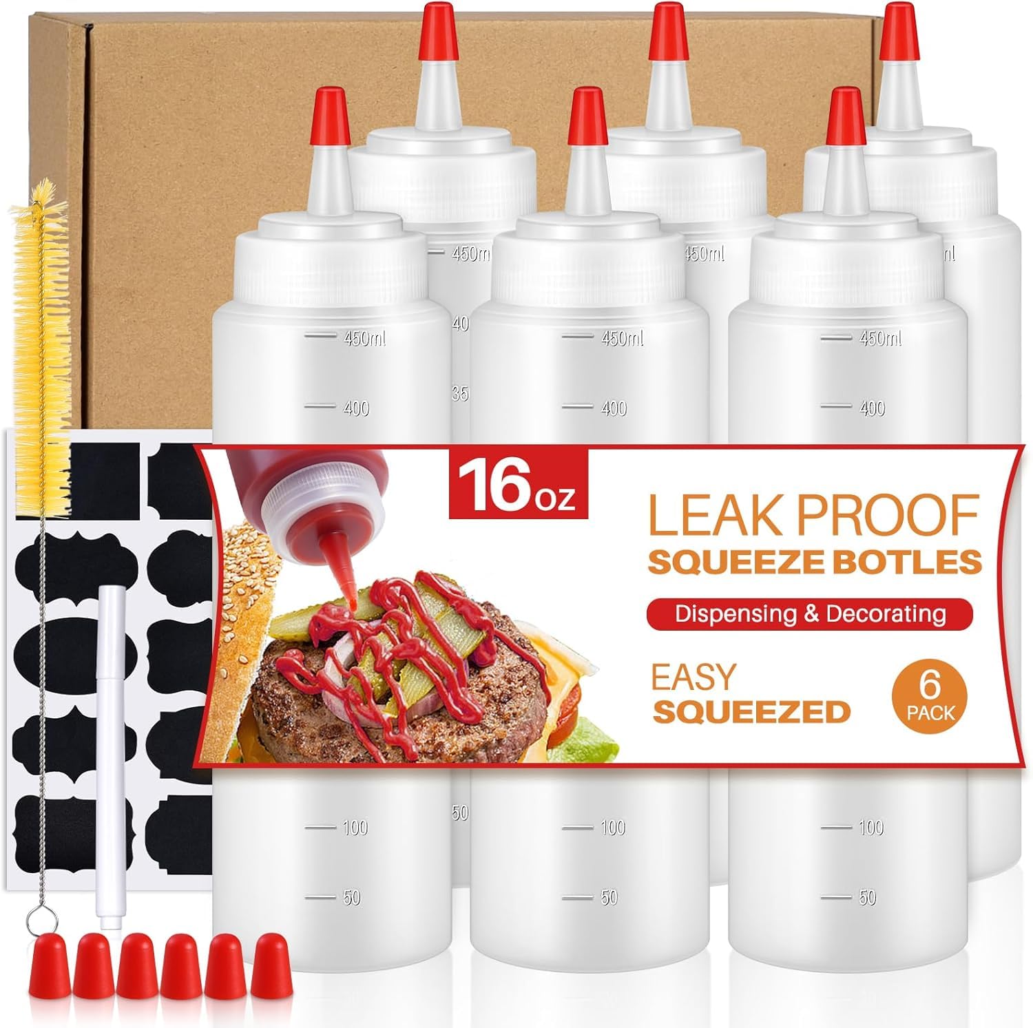 Squeeze Bottles (6 Count)
