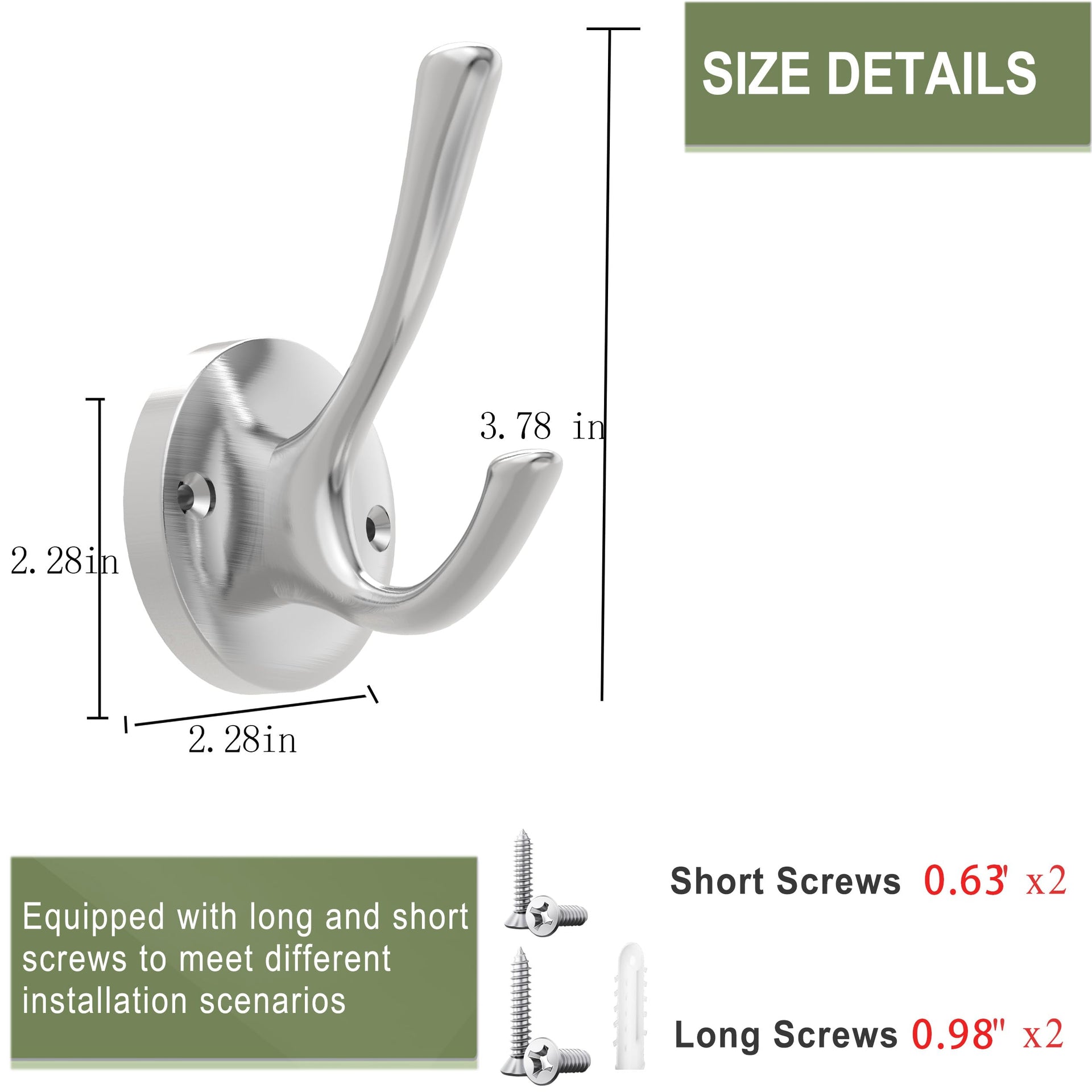 Brushed Nickel Robe Hooks Towel Hooks