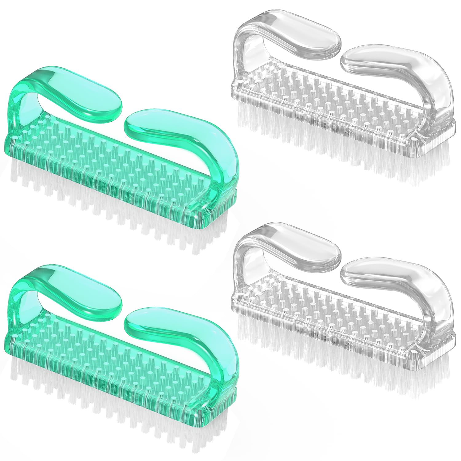 Handle Grip Nail Brush (4 Count)