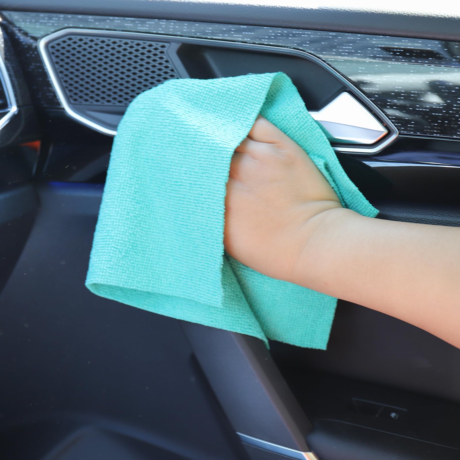 50PK Profesional Resuable Lint Free Microfiber Edgeless Cleaning Cloth Cleaning Rags (50 Count)