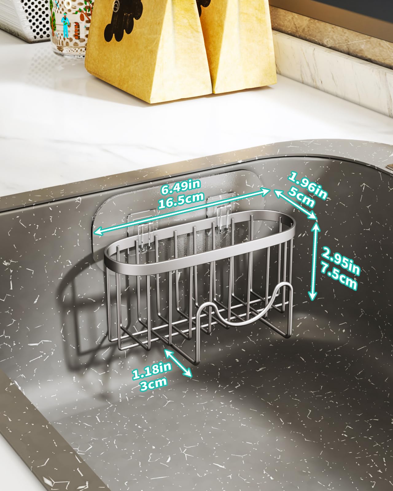 Multifunctional Kitchen Sponge Holder with Unique M
