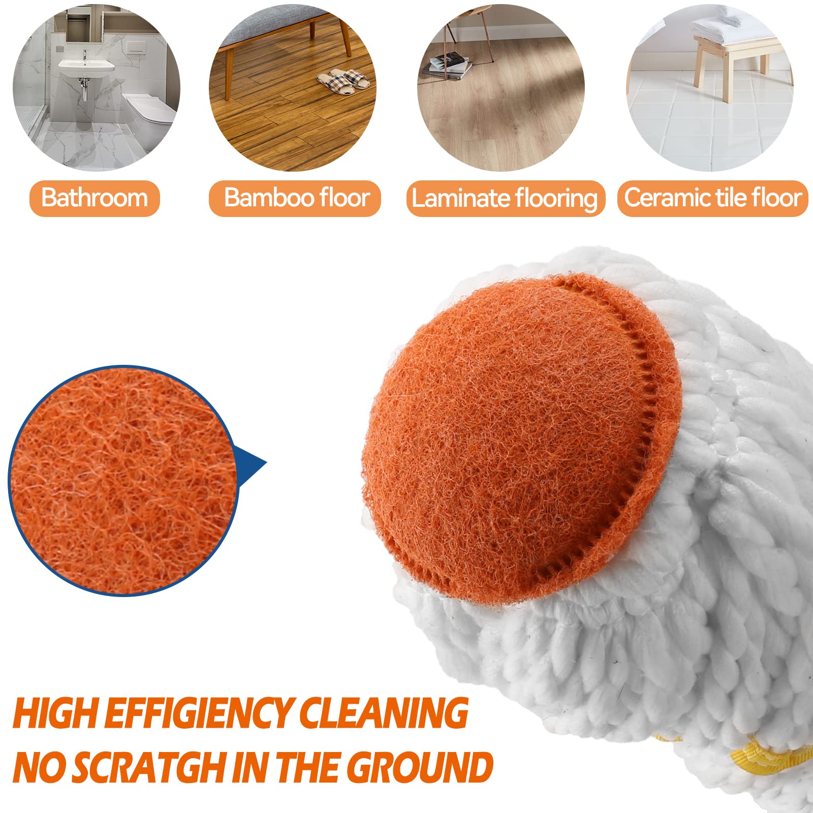 Self Wringing Twist Mop with 1 Extra Refill