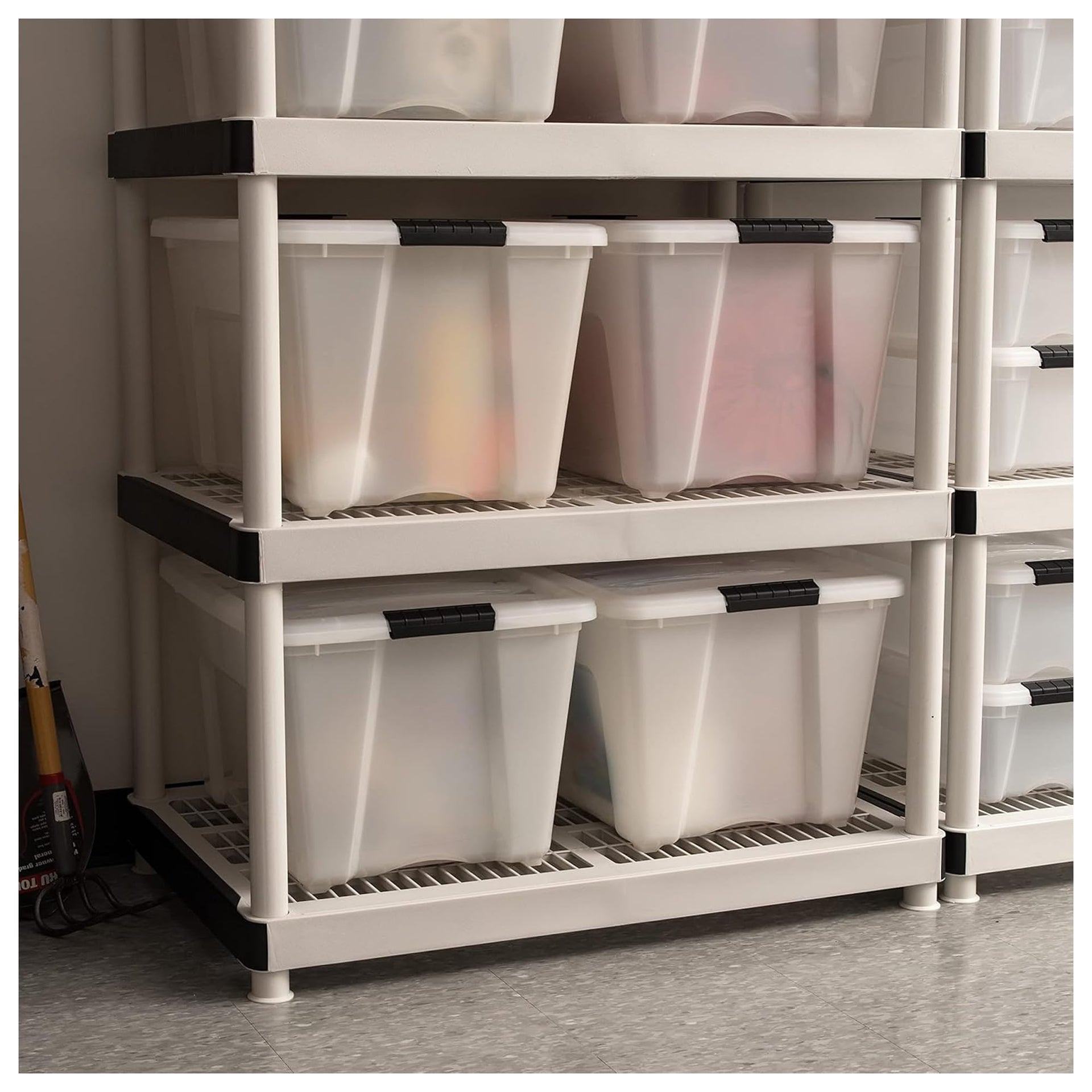 8 Pack 54 Qt Storage Bin Plastic Gasket Box (8 Count)