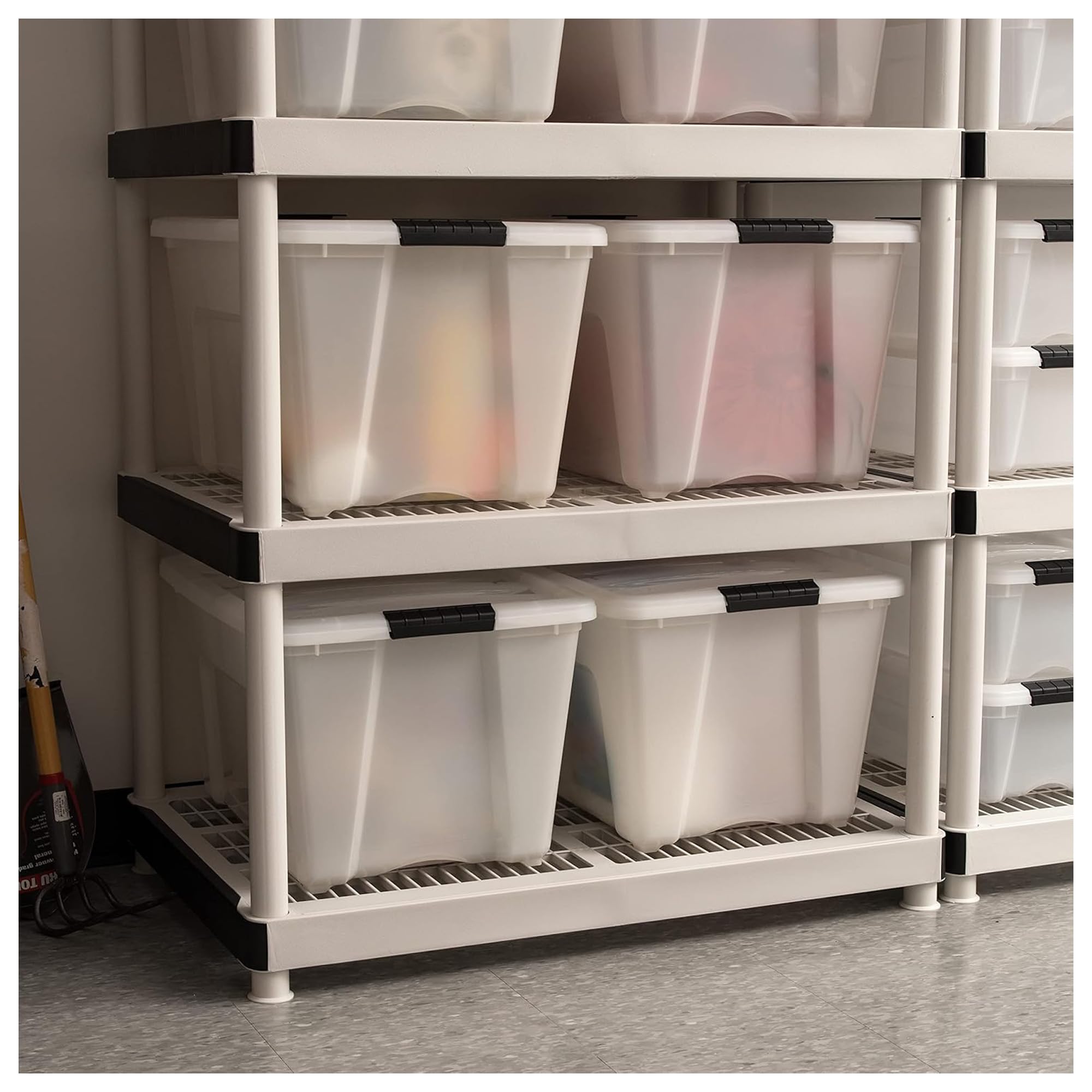 8 Pack 54 Qt Storage Bin Plastic Gasket Box (8 Count)