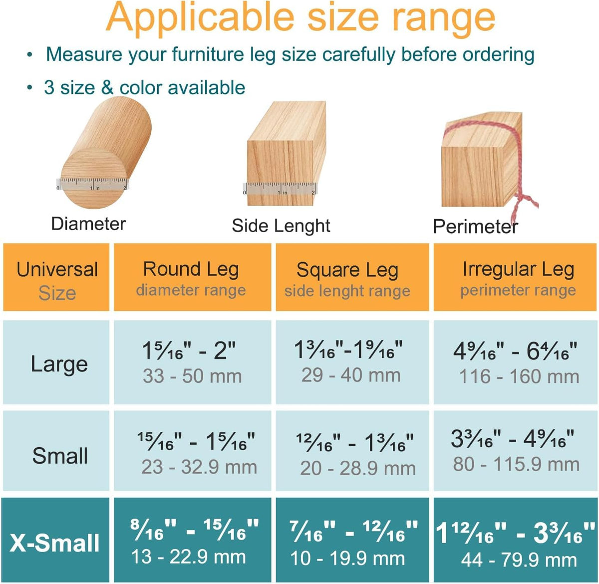 32 Pcs Chair Leg Floor Protectors for Hardwood Floors Black (32 Count)