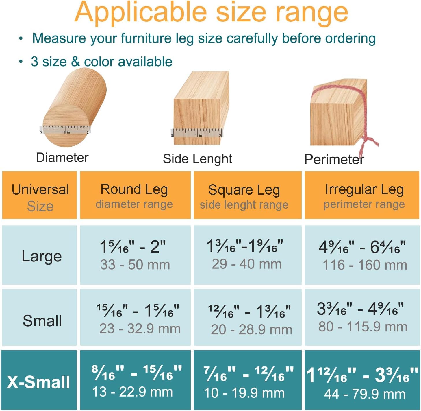 32 Pcs Chair Leg Floor Protectors for Hardwood Floors Black (32 Count)