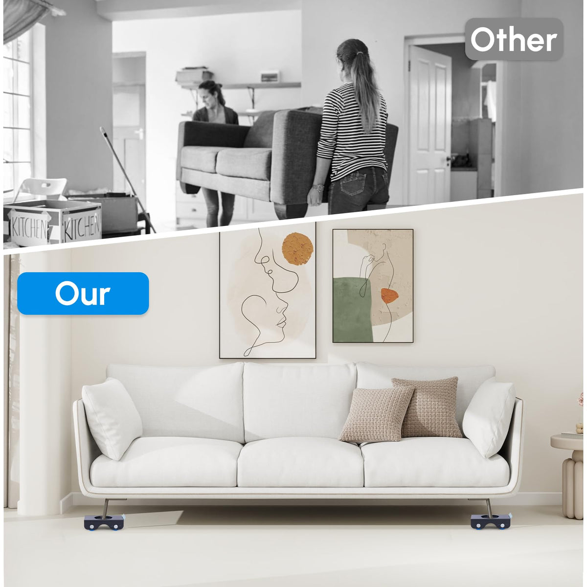 Furniture Sliders Appliance Rollers Furniture Mover with Wheels