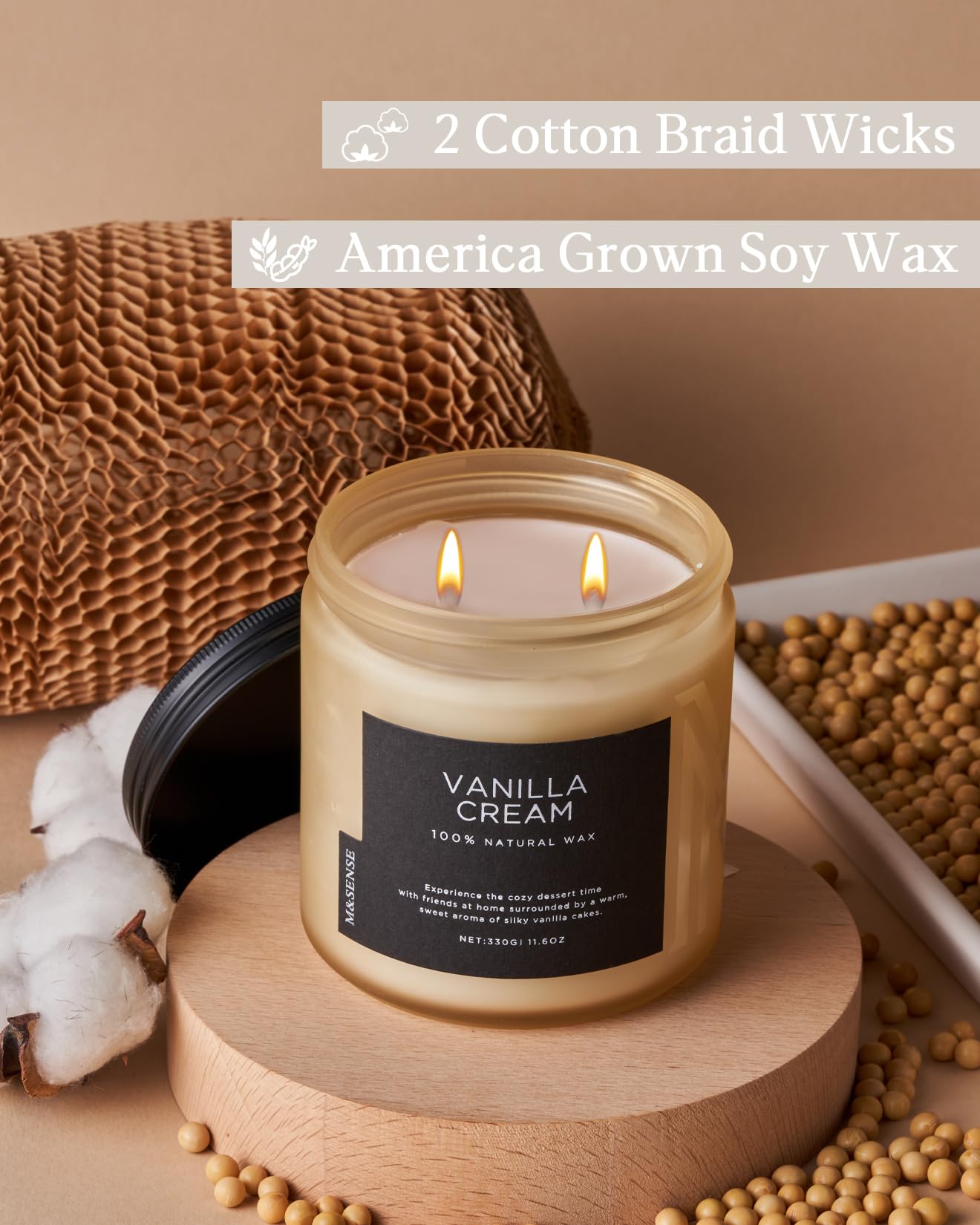 Vanilla Scented Candles for Home (11.6 Ounce)