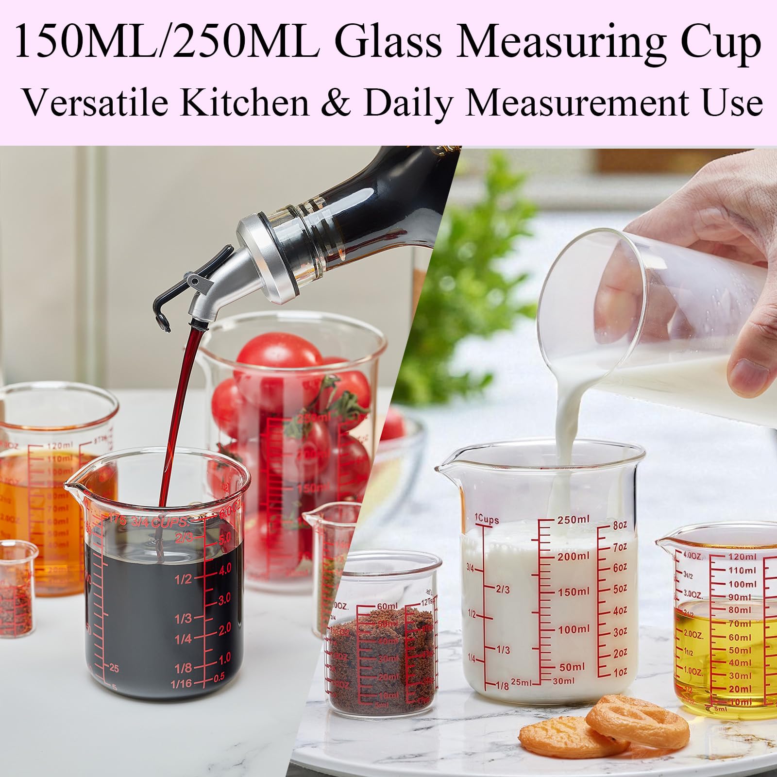 Ackers 7 Piece Glass Measuring Cup Set