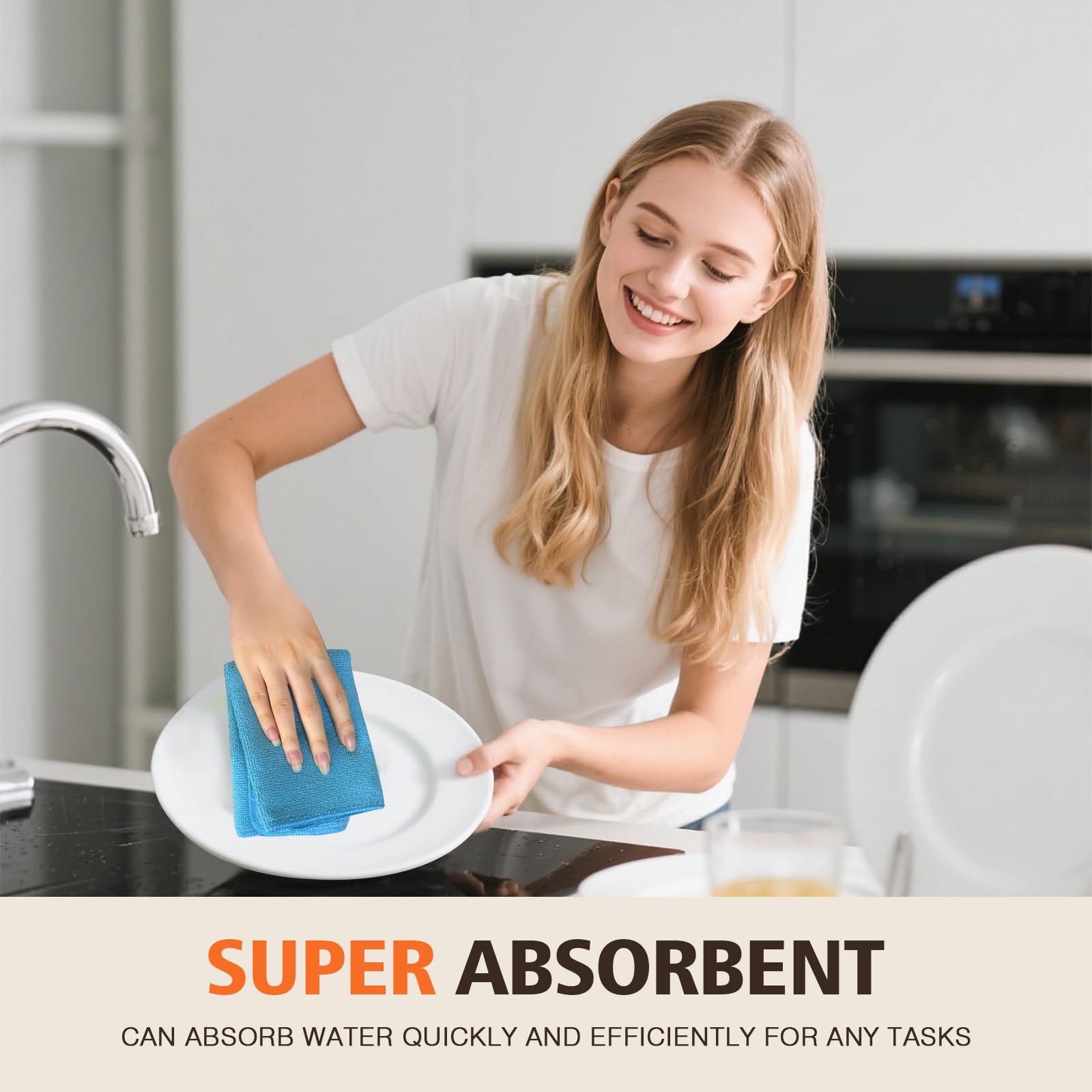 Dish Cloths for Washing Dishes with Scrub Side (9 Count)