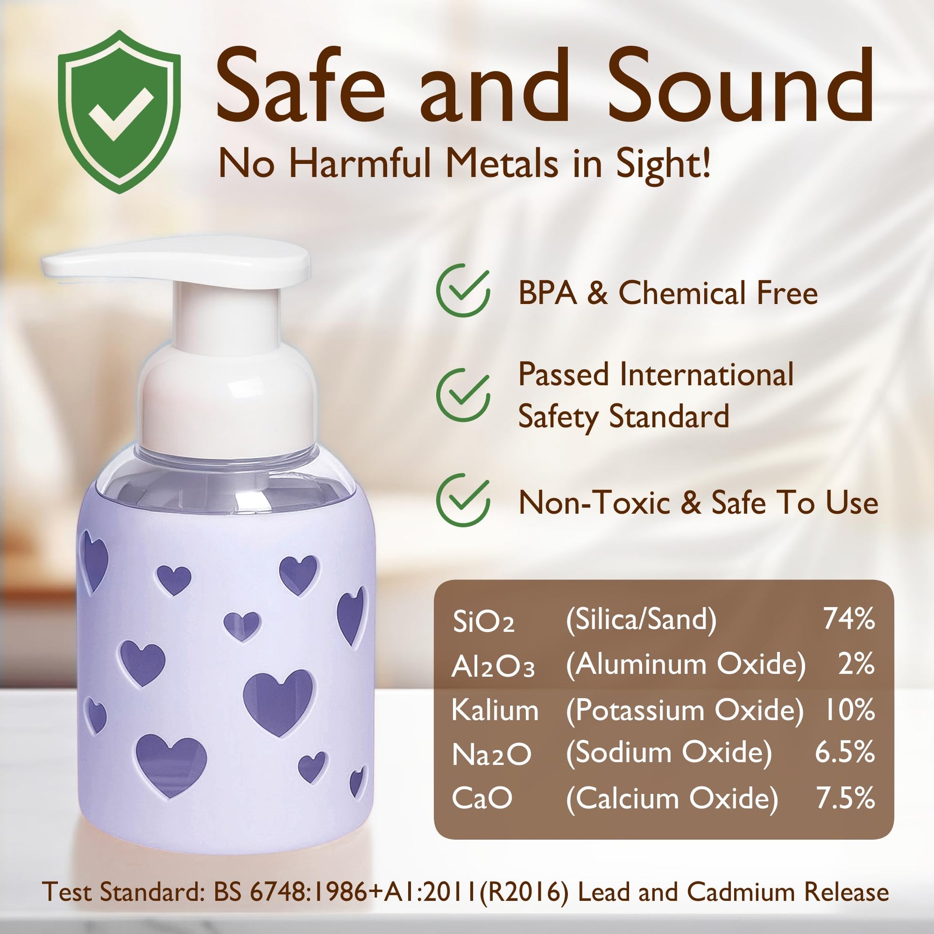 Foaming Hand Soap Dispenser Glass