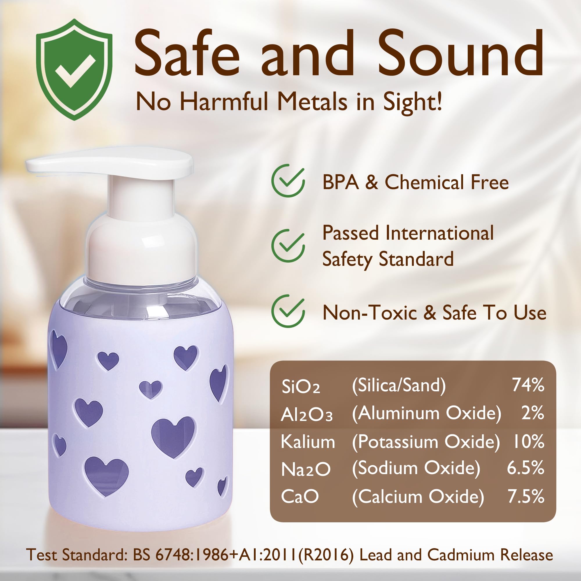 Foaming Hand Soap Dispenser Glass