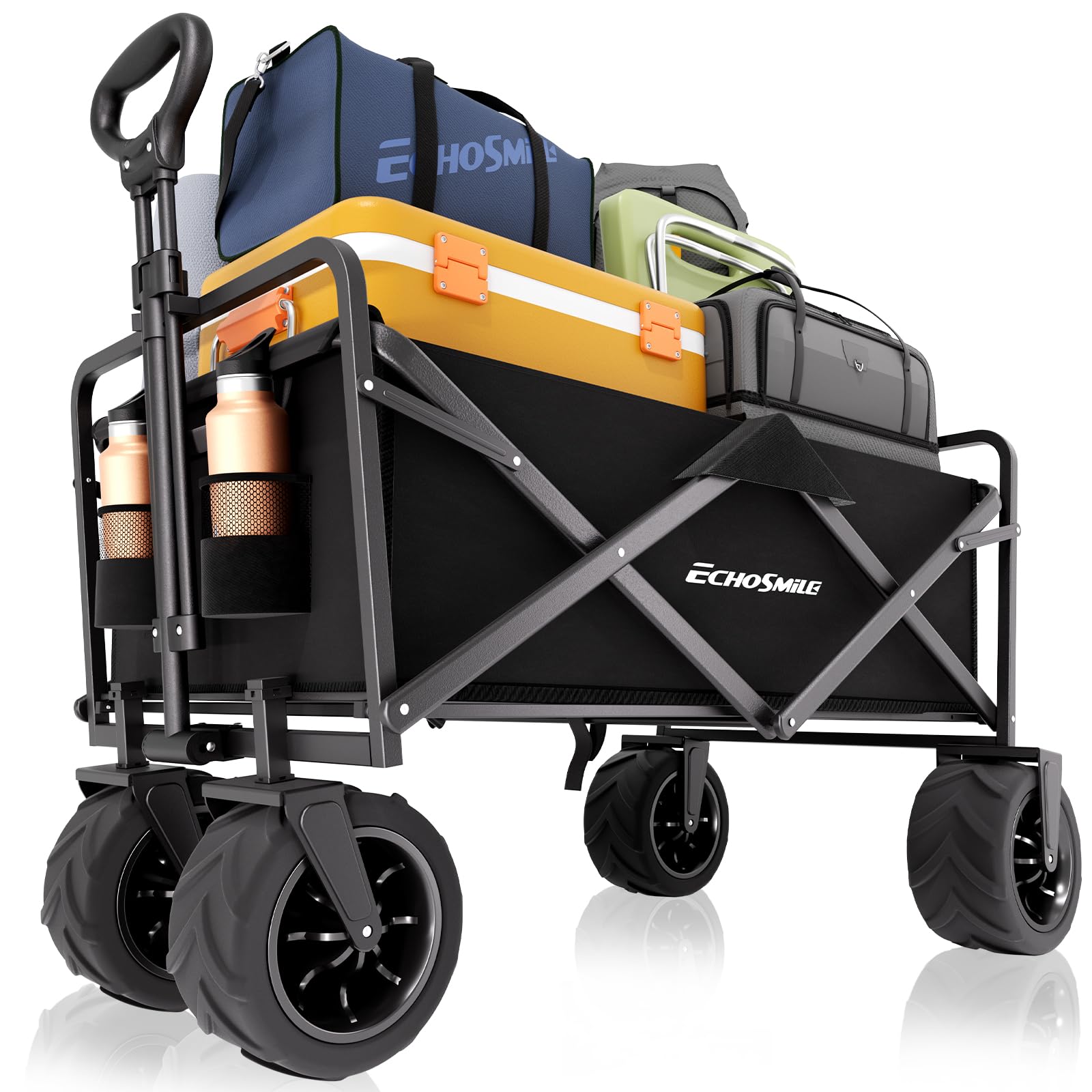 Wagons Carts Foldable Heavy Duty 350L Cap for Camping