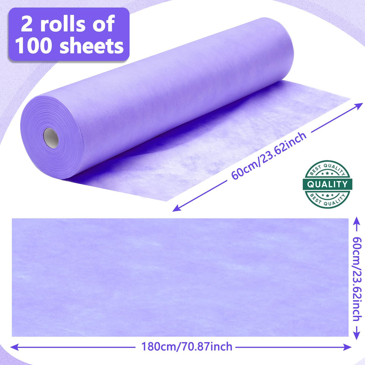 2 Rolls Disposable Massage Table Sheets (2 Count)