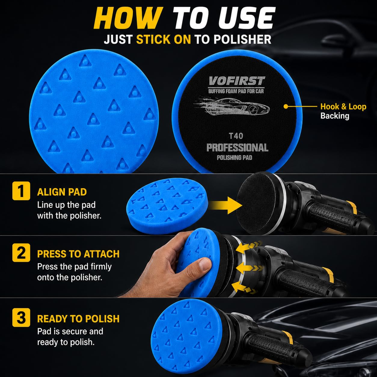 8 Pcs Buffing Pads (8 Count)