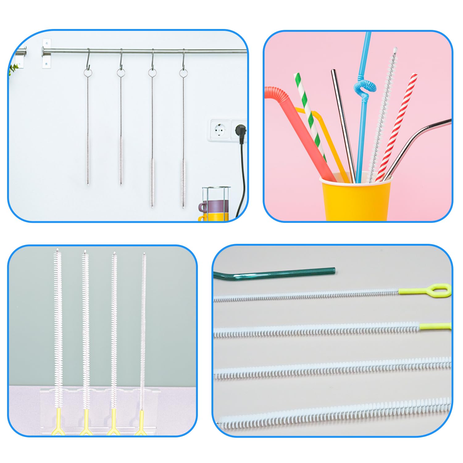 8 Pieces Straw Cleaner Brush Set for Cleaning Straws (8 Count)