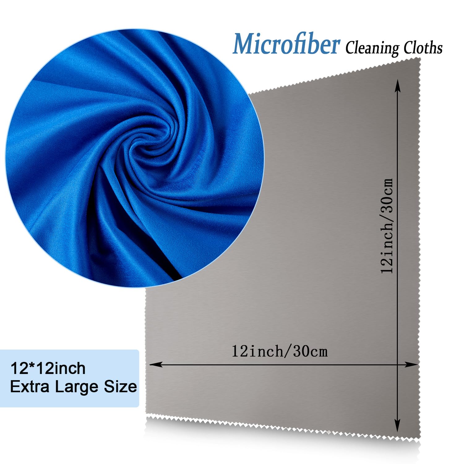 12 Pack Microfiber Cleaning Cloth (12 Count)