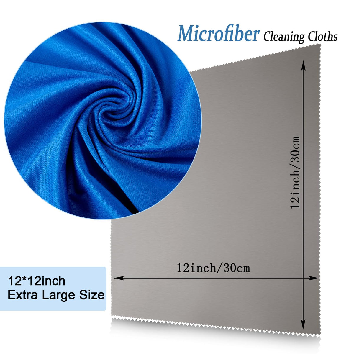 12 Pack Microfiber Cleaning Cloth (12 Count)