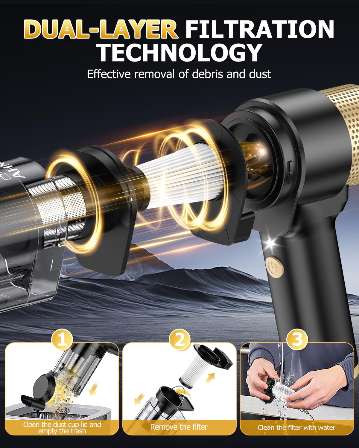 Handheld Car Vacuum Portable Cordless