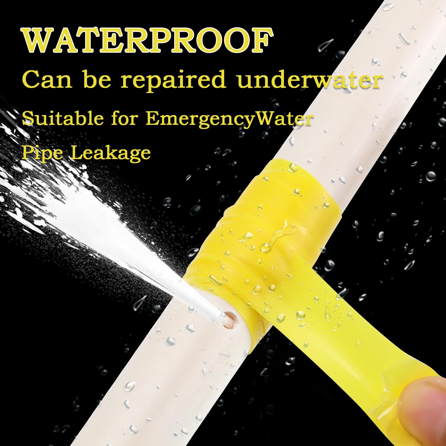 Self Fusing Silicone Tape 1 in x 5' Yellow Waterproof Rubber Leak Proof Sealing Rubber Self