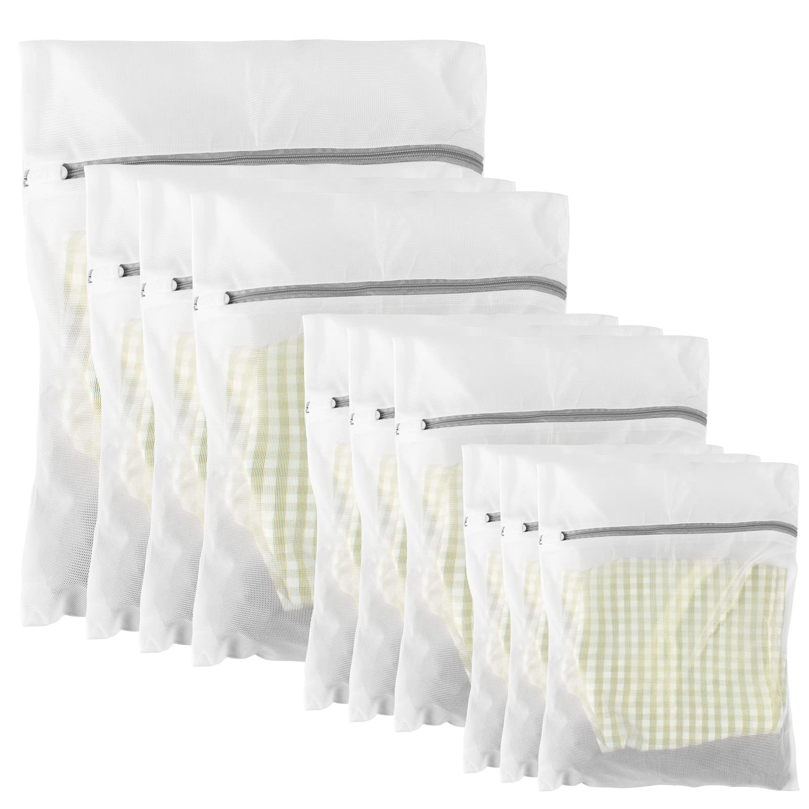 10 Pack Mesh Laundry Bags for Delicates with Non Rust Zipper (10 Count)