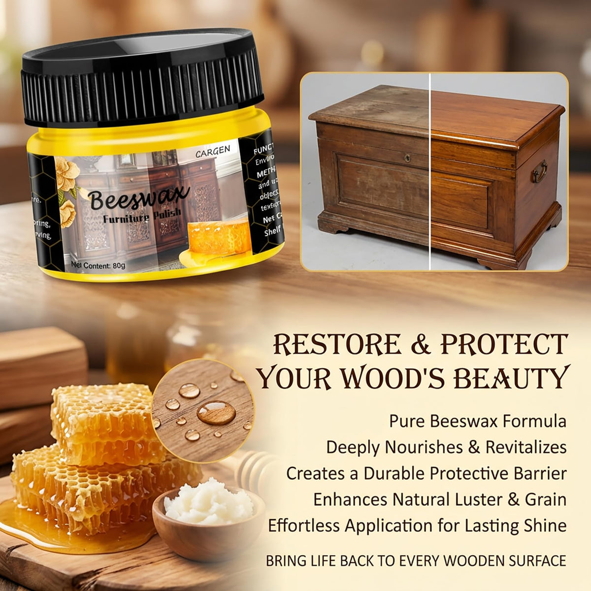 Beeswax Furniture Polish (17.6 Fl Oz)