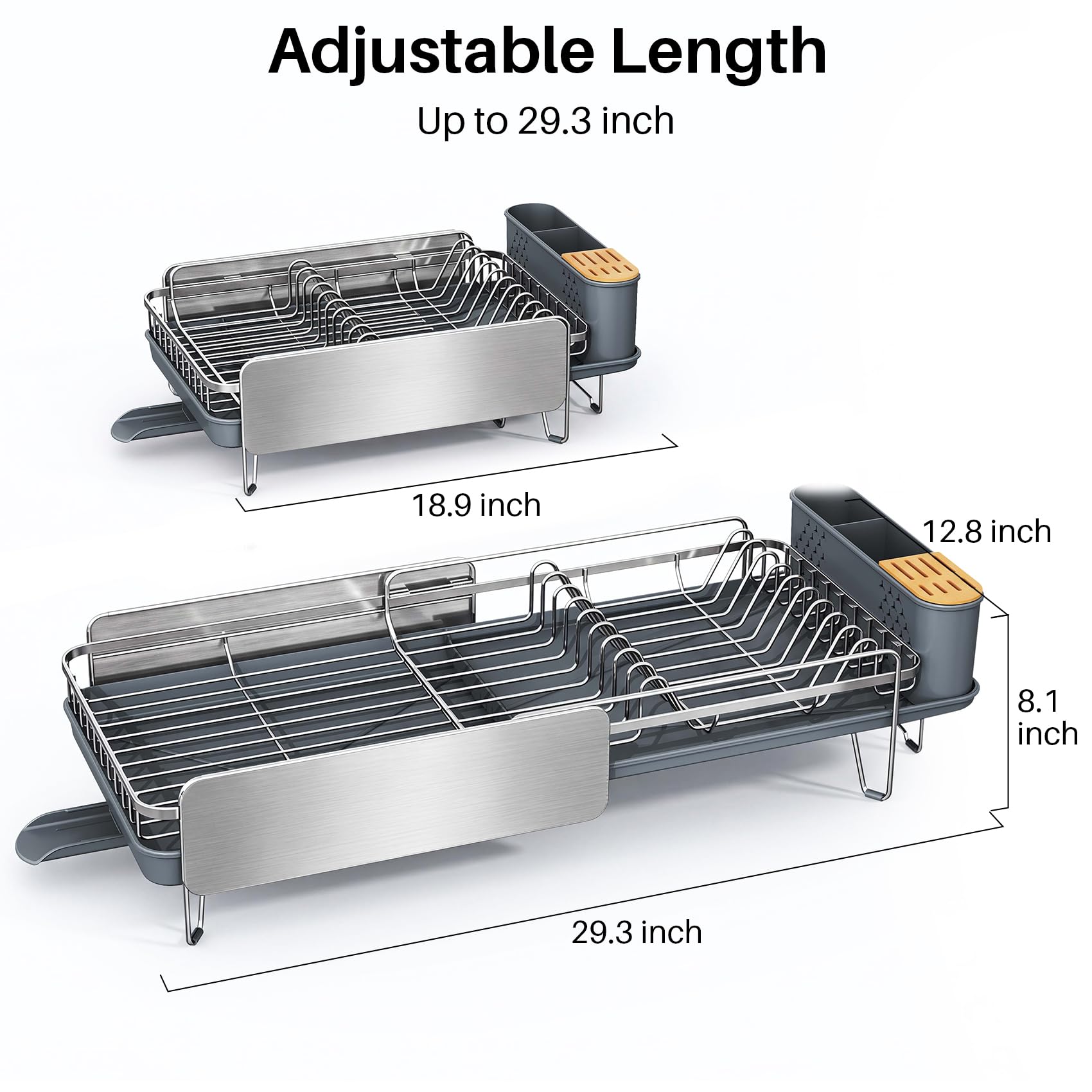 Stainless Steel Dish Drying Rack for Kitchen Counter