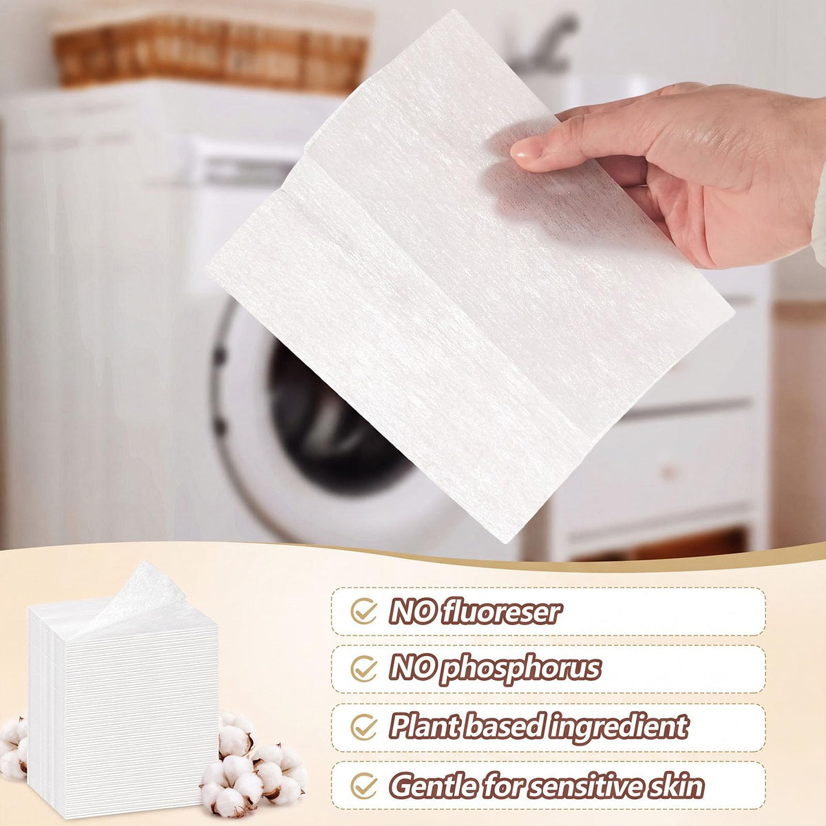 600 Count Dryer Sheets Bulk Fabric Softener Fresh Cotton Scent Dryer Sheets Naturally Softens and Removes Static Cling