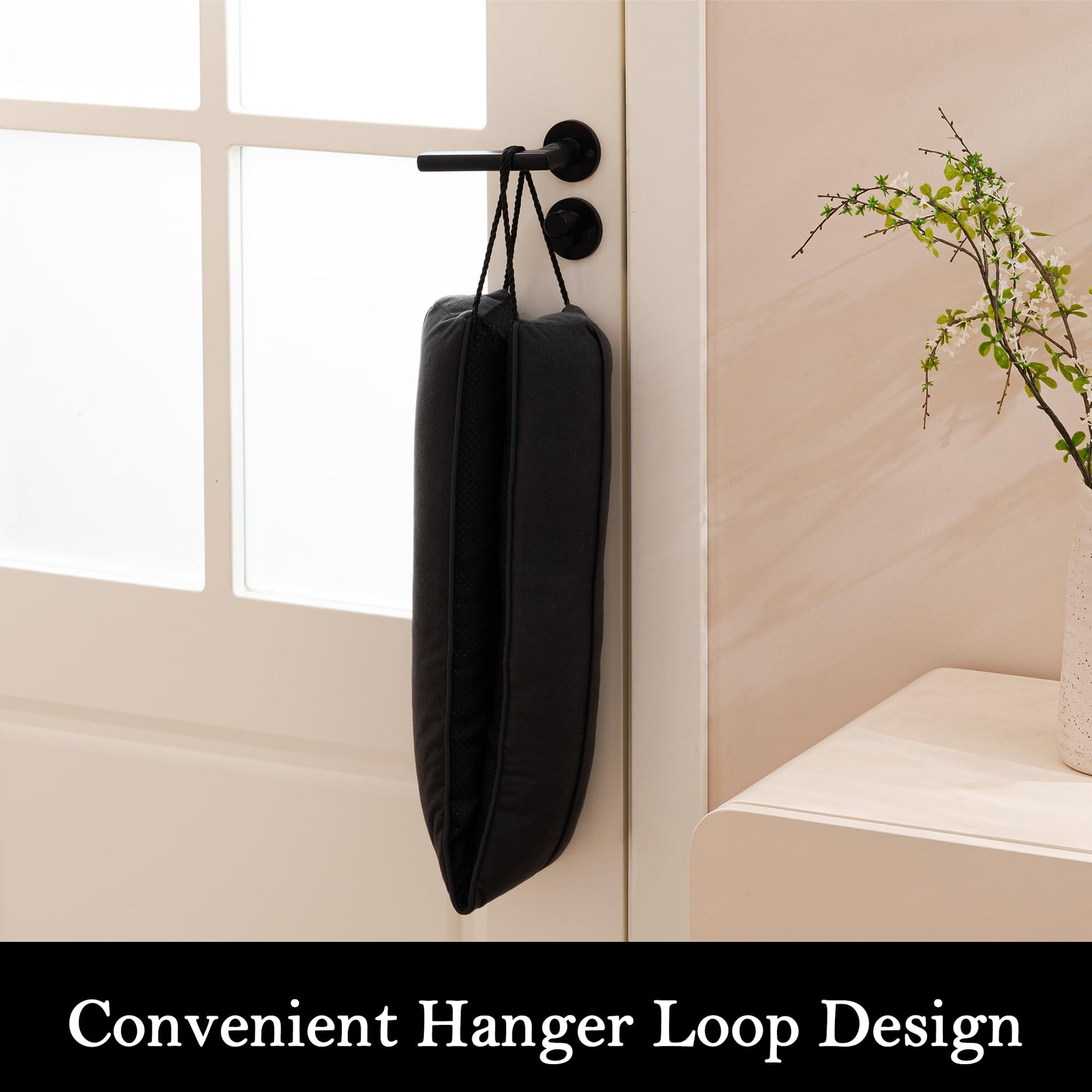 Door Draft Stopper with Removable Washable Cover