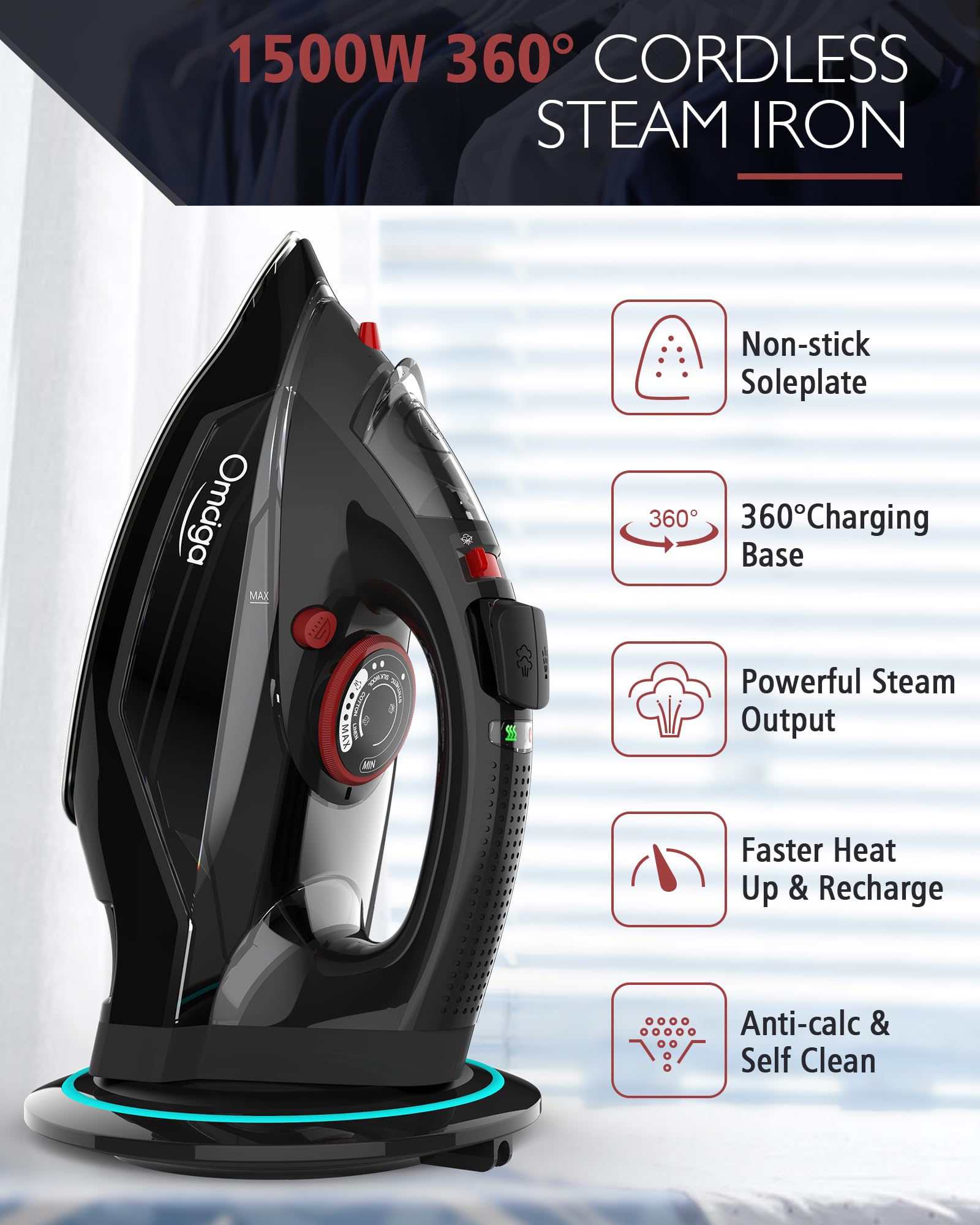 Cordless Iron for Clothes