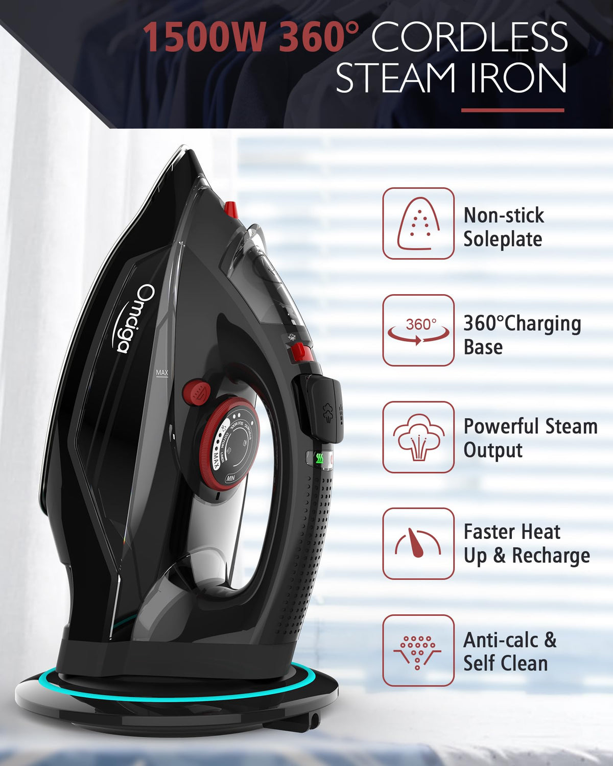 Cordless Iron for Clothes